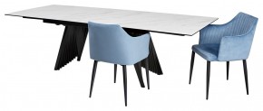 Стол IVAR 180 MARBLES KL-99 Белый мрамор, итальянская керамика/серый, ®DISAUR в Урае - uray.mebel24.online | фото 7