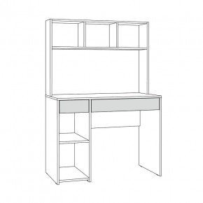 Стол компьютерный 12.77 F Комфорт (Белый РЕ шагрень) в Урае - uray.mebel24.online | фото 4