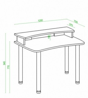 Стол компьютерный Домино Лайт СКЛ-Софт120МО+НКИЛ120 в Урае - uray.mebel24.online | фото 2