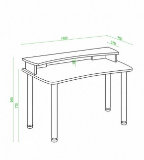 Стол компьютерный Домино Лайт СКЛ-Софт140МО+НКИЛ140 в Урае - uray.mebel24.online | фото 3