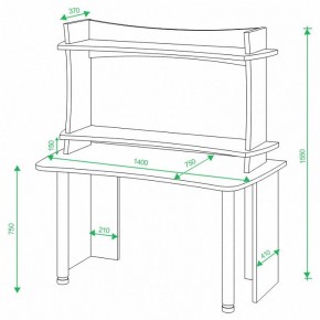 Стол компьютерный Домино Lite СКЛ-Софт140+НКИЛ140 в Урае - uray.mebel24.online | фото 2