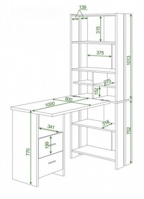 Стол компьютерный Домино Lite СТЛ-ОВ+С100Прям+ТЯЛ в Урае - uray.mebel24.online | фото 2