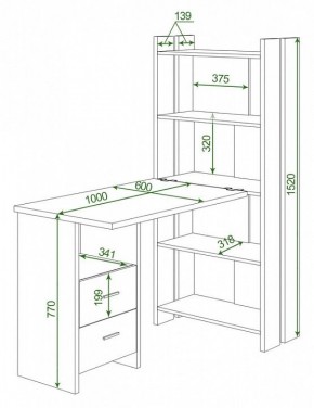 Стол компьютерный Домино Lite СТЛ-ОВ+С100Р в Урае - uray.mebel24.online | фото 2