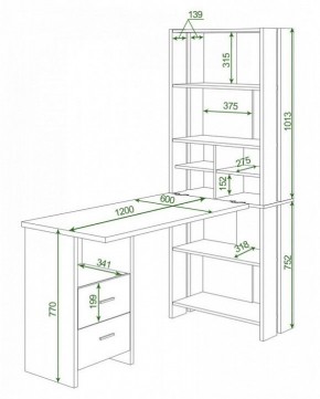 Стол компьютерный Домино Lite СТЛ-ОВ+С120Прям+ТЯЛ в Урае - uray.mebel24.online | фото 2