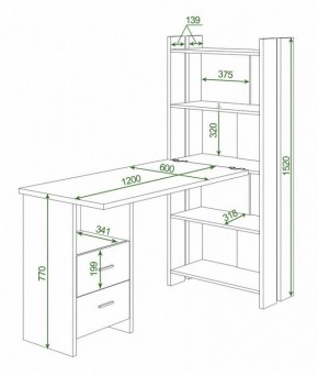 Стол компьютерный Домино Lite СТЛ-ОВ+С120Прям+ТЯЛ в Урае - uray.mebel24.online | фото 2