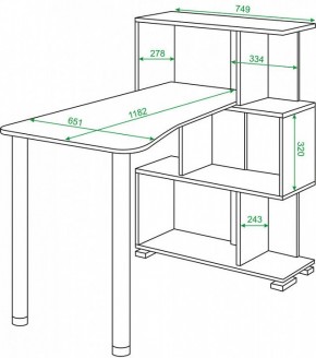 Стол компьютерный Домино нельсон СЛ-5-3СТ-2 в Урае - uray.mebel24.online | фото 2