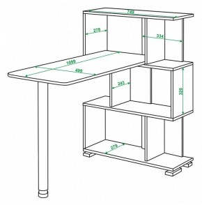 Стол компьютерный Домино СЛ-5-3СТ в Урае - uray.mebel24.online | фото 2