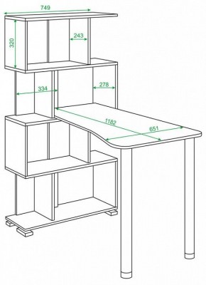 Стол компьютерный Домино СЛ-5-4СТ-2 в Урае - uray.mebel24.online | фото 2