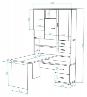 Стол компьютерный Домино СР-620/140 в Урае - uray.mebel24.online | фото 2