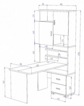 Стол компьютерный Домино СР-720/140 в Урае - uray.mebel24.online | фото 2