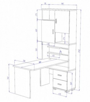 Стол компьютерный Домино СР-720/180 в Урае - uray.mebel24.online | фото 2