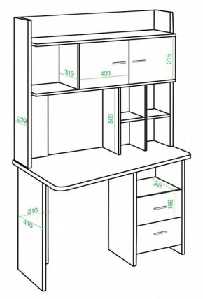 Стол компьютерный Нельсон Lite СКЛ-Трап120+НКЛХ-120 БЕН ЛЕВ в Урае - uray.mebel24.online | фото 2