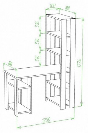 Стол компьютерный Slim СТН-180/120 в Урае - uray.mebel24.online | фото 2