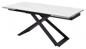 Стол LIVORNO 180 MATT WHITE MARBLE SOLID CERAMIC / BLACK, ®DISAUR в Урае - uray.mebel24.online | фото 2