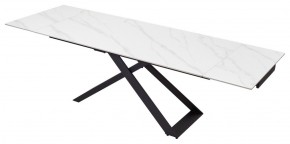 Стол LIVORNO 180 MATT WHITE MARBLE SOLID CERAMIC / BLACK, ®DISAUR в Урае - uray.mebel24.online | фото 4