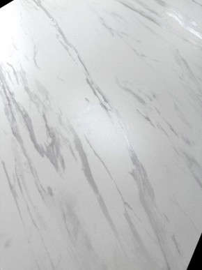 Стол MATERA 160 MARBLES KL-99 Белый мрамор матовый, итальянская керамика/ черный каркас, ®DISAUR в Урае - uray.mebel24.online | фото 3