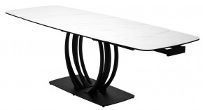Стол MATERA 160 MARBLES KL-99 Белый мрамор матовый, итальянская керамика/ черный каркас, ®DISAUR в Урае - uray.mebel24.online | фото 8