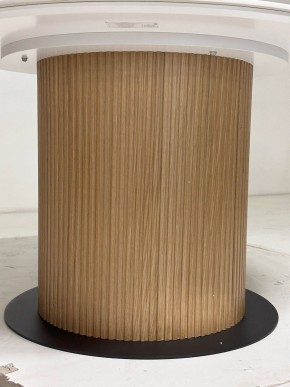 Стол MESA D120 цвет БЕЛЫЙ МРАМОР M326 / Каркас OAK, ®DISAUR в Урае - uray.mebel24.online | фото 4