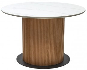 Стол MESA D120 цвет БЕЛЫЙ МРАМОР M326 / Каркас OAK, ®DISAUR в Урае - uray.mebel24.online | фото 9
