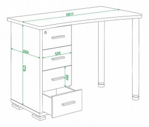 Стол письменный Домино нельсон СКМ-50 в Урае - uray.mebel24.online | фото 5