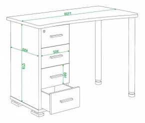 Стол письменный Домино СКМ-50 в Урае - uray.mebel24.online | фото 6