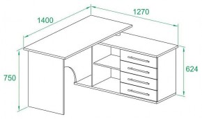 Стол письменный КСТ-109Л в Урае - uray.mebel24.online | фото 3
