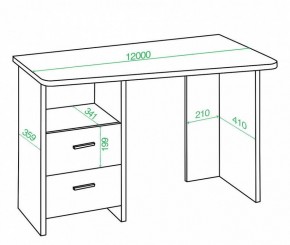Стол письменный Нельсон Lite СКЛ-Трап120 в Урае - uray.mebel24.online | фото 2