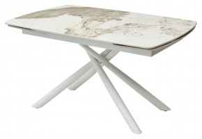 Стол RIVOLI 140 GLOSS LUXURY PANDORA SOLID CERAMIC / WHITE, ®DISAUR в Урае - uray.mebel24.online | фото 1