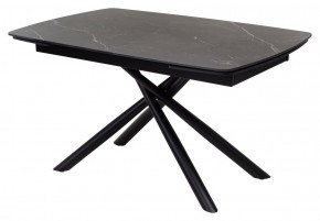 Стол RIVOLI 140 MATT BLACK MARBLE SOLID CERAMIC / BLACK, ®DISAUR в Урае - uray.mebel24.online | фото 1
