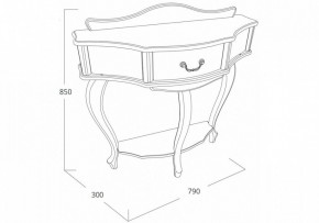 Стол туалетный Джульетта в Урае - uray.mebel24.online | фото 2