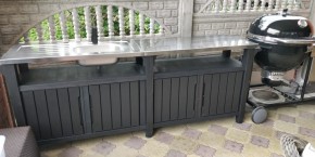Столик для барбекю 415 Л (Unity Chef 415 L) графит в Урае - uray.mebel24.online | фото 1