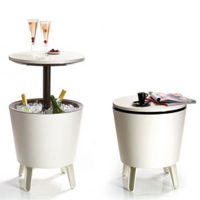 Столик-холодильник COOL BAR крем-шоколад в Урае - uray.mebel24.online | фото 1