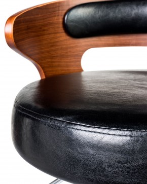 Стул барный DOBRIN FRED BLACK, коричневое дерево, чёрный в Урае - uray.mebel24.online | фото 6