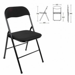 Стул складной BRABIX "Golf CF-007", чёрный каркас, чёрная ткань, 532892 в Урае - uray.mebel24.online | фото 1