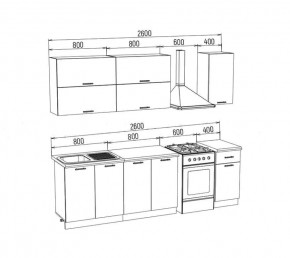 ТЕХНО Кухонный гарнитур 2,0 м Компоновка №2 в Урае - uray.mebel24.online | фото 7