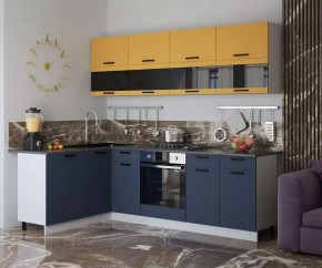 ТЕХНО Кухонный гарнитур угловой 2,4х1,6 м Компоновка №4 в Урае - uray.mebel24.online | фото 3