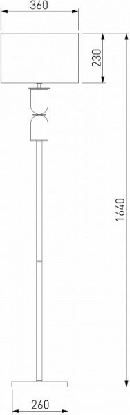 Торшер Eurosvet Caprera 01154/1 латунь в Урае - uray.mebel24.online | фото 3
