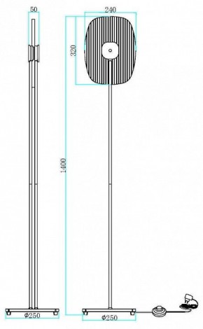 Торшер Maytoni Eclipse MOD152FL-L1BK в Урае - uray.mebel24.online | фото 2