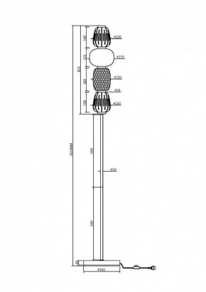 Торшер Maytoni Pattern MOD267FL-L32CH3K в Урае - uray.mebel24.online | фото 2