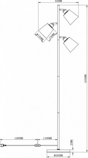 Торшер Moderli Floor V3051-3F в Урае - uray.mebel24.online | фото 3