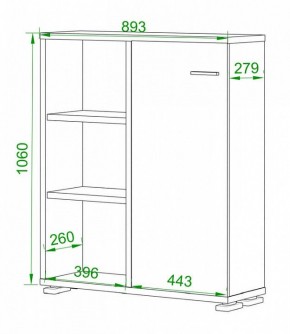 Тумба комбинированная Домино нельсон ПУ-50-2 в Урае - uray.mebel24.online | фото 2