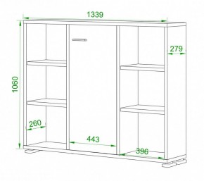 Тумба комбинированная Домино нельсон ПУ-60-2 в Урае - uray.mebel24.online | фото 2