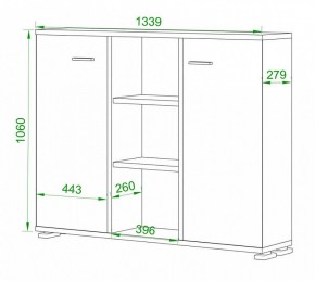 Тумба комбинированная Домино нельсон ПУ-60-3 в Урае - uray.mebel24.online | фото 2