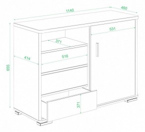 Тумба комбинированная Домино нельсон ТБ-45 НБЕ в Урае - uray.mebel24.online | фото 3