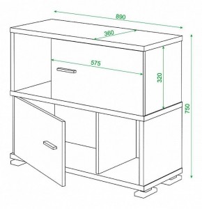 Тумба комбинированная Домино СБ-30/2 в Урае - uray.mebel24.online | фото 3