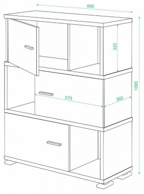 Тумба комбинированная Домино СБ-30/3 в Урае - uray.mebel24.online | фото 3