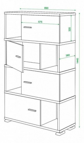 Тумба комбинированная Домино СБ-30/4 в Урае - uray.mebel24.online | фото 3