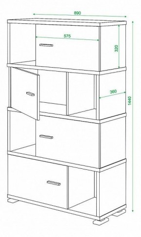 Тумба комбинированная Домино СБ-30/4 в Урае - uray.mebel24.online | фото 2