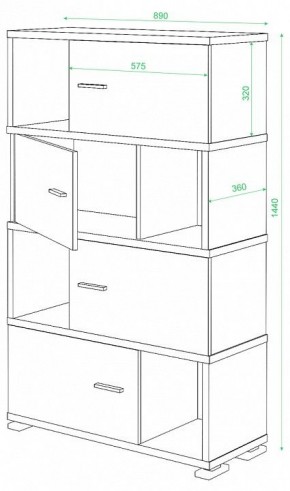 Тумба комбинированная Домино СБ-30/4 в Урае - uray.mebel24.online | фото 3