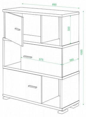 Тумба комбинированная СБ-30/3 в Урае - uray.mebel24.online | фото 2